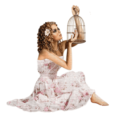 woman Nitsa - bird - gratis png