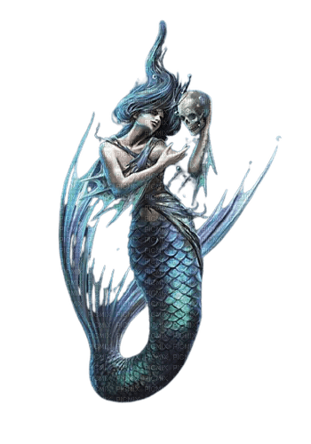 woman dark dolceluna anne stokes fantasy mermaid - png ฟรี