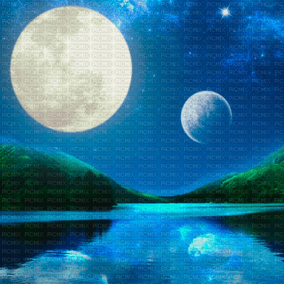 Y.A.M._Night moon fantasy background - ilmainen png