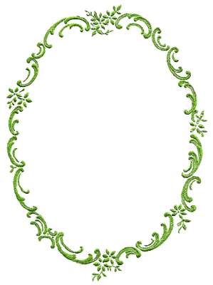 Frame-green-ovale - png ฟรี