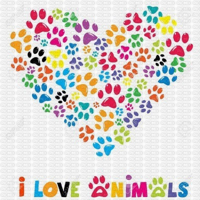 i love animals - ücretsiz png