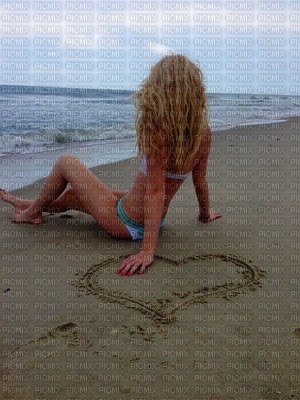 Con el corazón en la playa. - png ฟรี