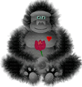 singe gorille - GIF animado gratis