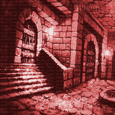 Y.A.M._Gothic fantasy background  red - GIF animado grátis