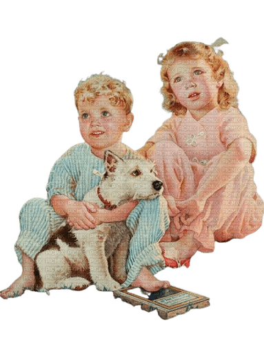 loly33 enfant chien vintage - фрее пнг