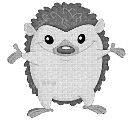 Y.A.M._Summer little animals hedgehog - 無料のアニメーション GIF