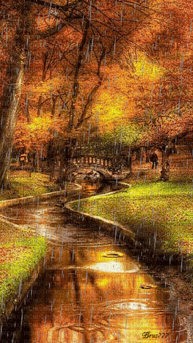 maj gif paysage automne - Безплатен анимиран GIF