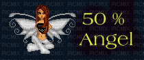 50% angel 50% devil pixel doll gif - Free animated GIF