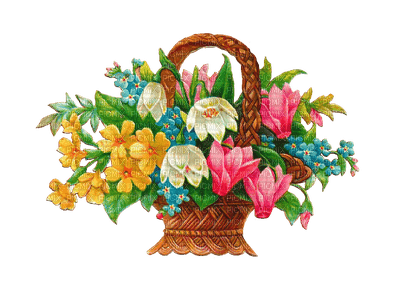 Kaz_Creations Deco Flower Basket - zadarmo png