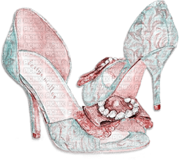 soave deco shoe fashion wedding pink teal - png gratis
