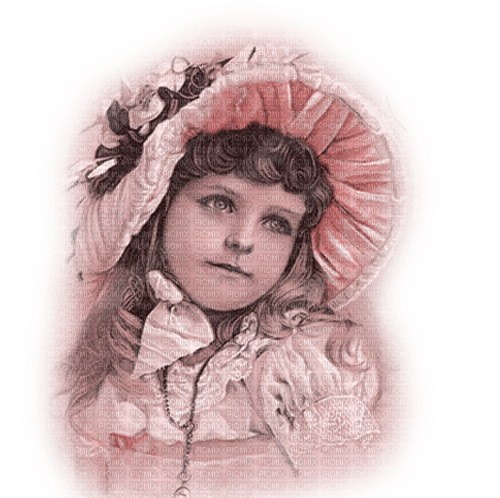 dolceluna girl vintage pink baby hat child - PNG gratuit