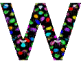Kaz_Creations Alphabets Colours  Letter W - Free animated GIF
