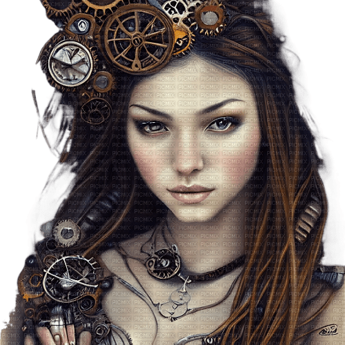 kikkapink steampunk woman gothic dark - безплатен png