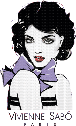 Vivienne Sabo Woman Violet Black - Bogusia - Bezmaksas animēts GIF