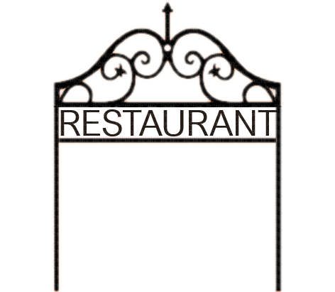 restaurant sign - gratis png