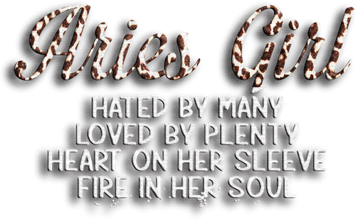 ♡§m3§♡ aries girl text white words phrase - gratis png