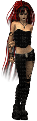 red hair goth - kostenlos png