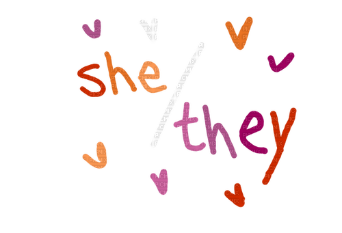 ✿♡Text-She/they♡✿ - png gratuito