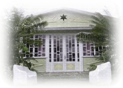 paysage maison créole - 免费PNG