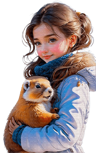 loly33 enfant hiver marmotte - png ฟรี