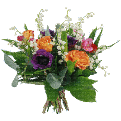 Bouquet de fleurs.Flowers.Victoriabea - Безплатен анимиран GIF