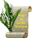 muguet porte bonheur - Бесплатный анимированный гифка