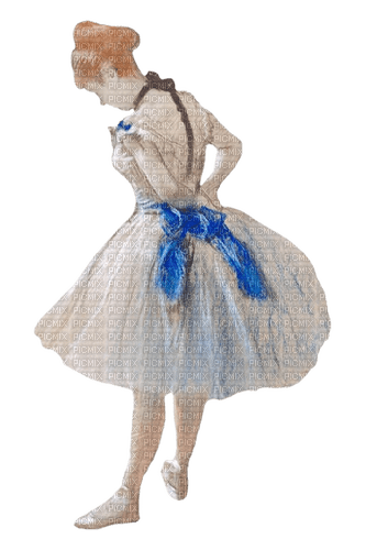 kikkapink vintage woman ballerina painting - бесплатно png