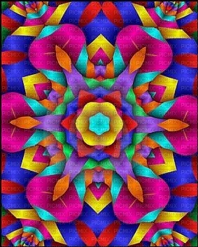 multicolore art image rose bleu jaune effet kaléidoscope kaleidoscope multicolored color - gratis png