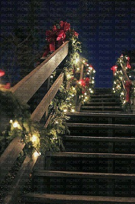 Christmas ladder.escalier-noël.Victoriabea - PNG gratuit