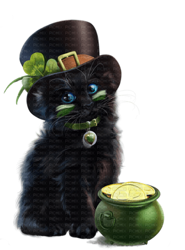 Kaz_Creations Cat-St.Patricks-Day - png ฟรี