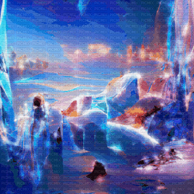 Blue Glacier Background - Ilmainen animoitu GIF