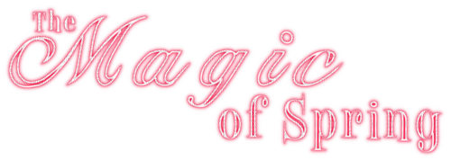 The Magic Of Spring.Text.Red - ilmainen png
