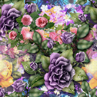 floral animated background - 免费动画 GIF