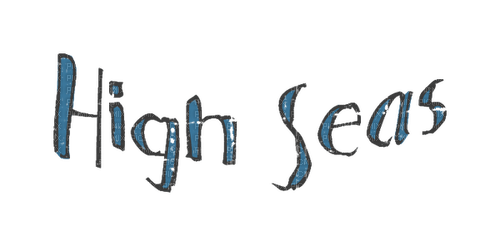 High Seas.Text.Blue.Deco.Victoriabea - 免费PNG