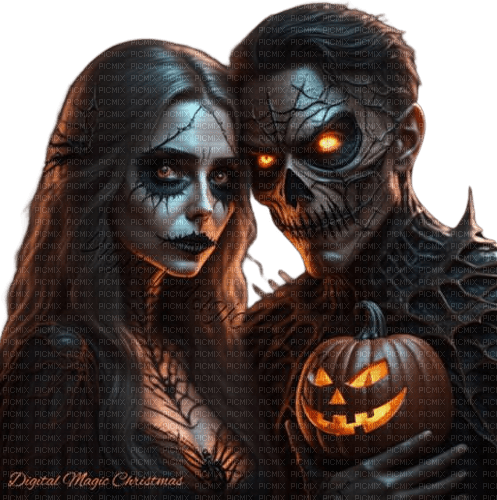 loly33 couple halloween - Free PNG