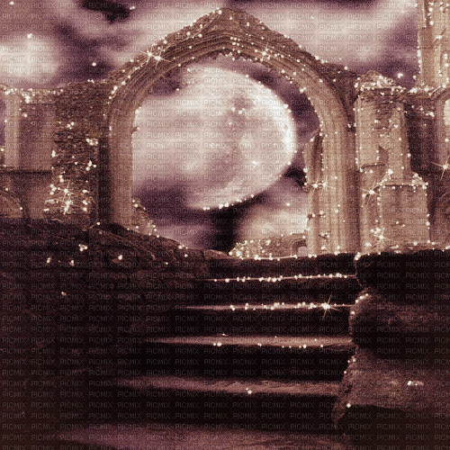 dolceluna castle gothic dark animated background - GIF เคลื่อนไหวฟรี