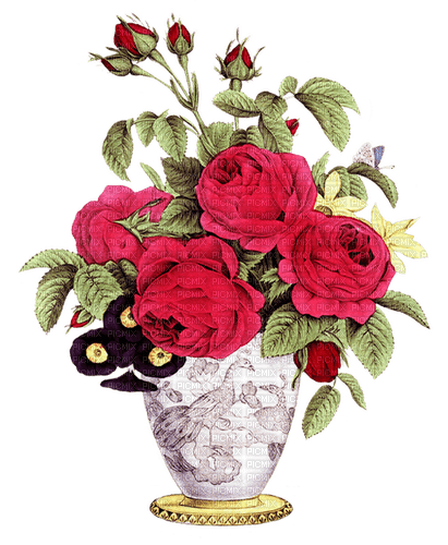 vase with flowers - gratis png