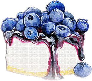 soave deco  fruit summer  blueberries cake - darmowe png