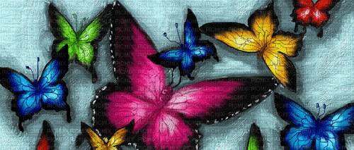 butterfly deco - Δωρεάν κινούμενο GIF