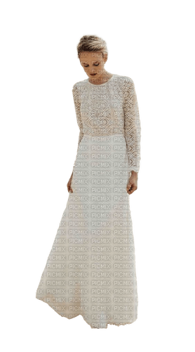 sad bride lace dress - 免费PNG