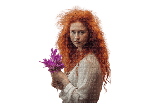 kikkapink woman autumn fantasy orange redhead - Free PNG