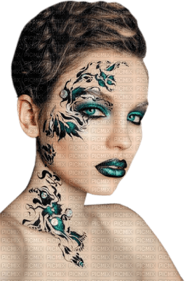 Kaz_Creations Woman Femme Paint Tattoo - zadarmo png