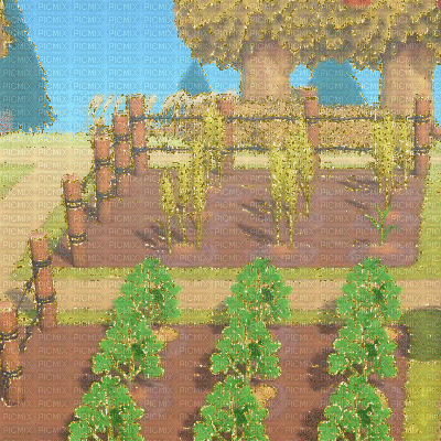 Animal Crossing Farm Background - Free animated GIF