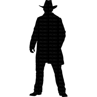 Cowboy Silhouette - GIF animé gratuit