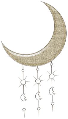 Kaz_Creations Deco Moon Colours Hanging Dangly Things - 無料png