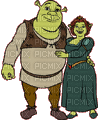 Shrek et Fiona - GIF animé gratuit