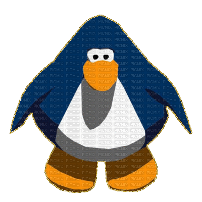 Club Penguin - Dark Blue Penguin - GIF animasi gratis