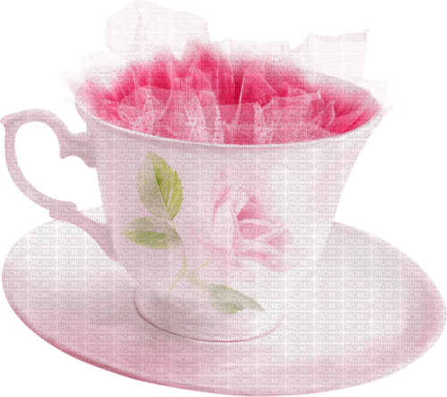 dolceluna pink deco scrap cup flower spring - gratis png