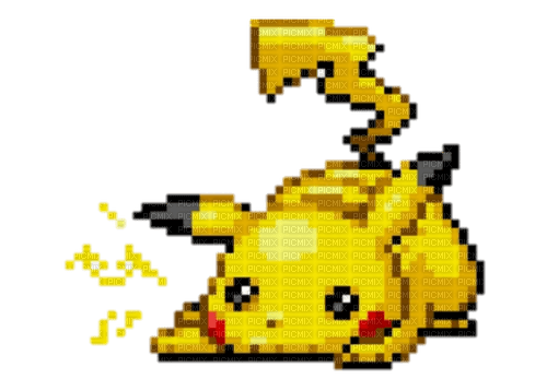 cute pikachu pixel art - png ฟรี