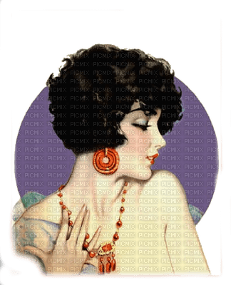 Art Deco woman bp - bezmaksas png